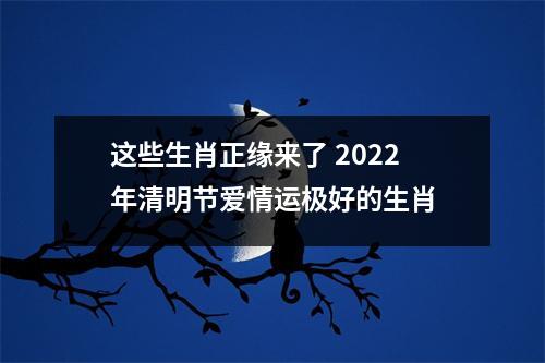 这些生肖正缘来了2025年清明节爱情运极好的生肖