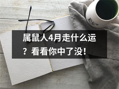 属鼠人4月走什么运？看看你中了没！