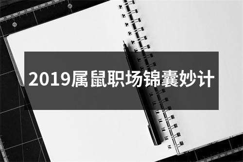 2019属鼠职场锦囊妙计