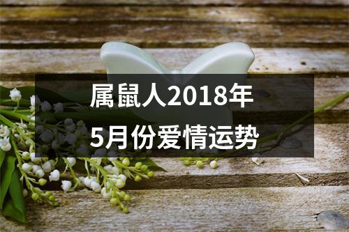 属鼠人2018年5月份爱情运势