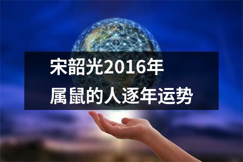 宋韶光2016年属鼠的人逐年运势