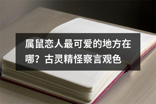 <h3>属鼠恋人可爱的地方在哪？古灵精怪察言观色