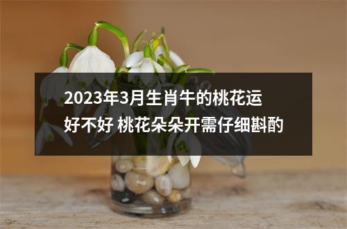 <h3>2025年3月生肖牛的桃花运好不好桃花朵朵开需仔细斟酌