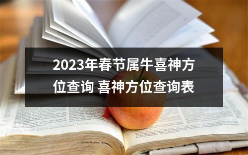 2025年春节属牛喜神方位查询喜神方位查询表