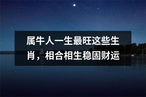 属牛人一生旺这些生肖，相合相生稳固财运