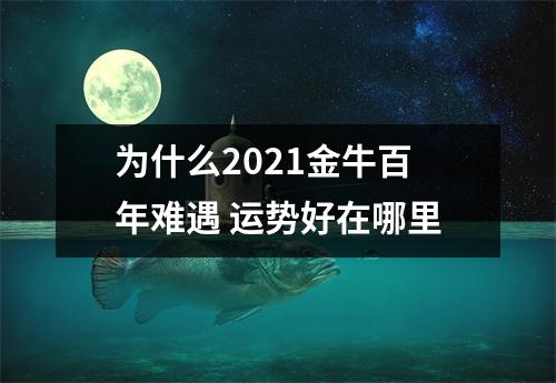 为什么2021金牛百年难遇运势好在哪里