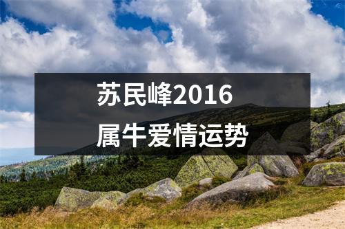 苏民峰2016属牛爱情运势