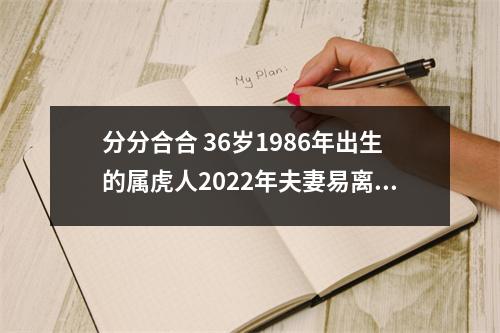 分分合合36岁1986年出生的属虎人2025年夫妻易离婚吗