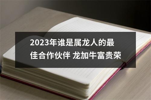 2025年谁是属龙人的佳合作伙伴龙加牛富贵荣