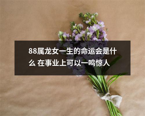 88属龙女一生的命运会是什么在事业上可以一鸣惊人