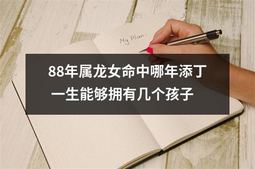 88年属龙女命中哪年添丁一生能够拥有几个孩子