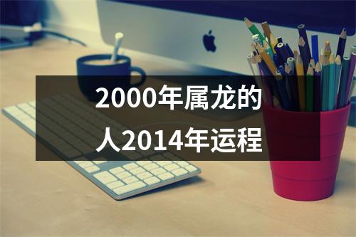 2000年属龙的人2014年运程