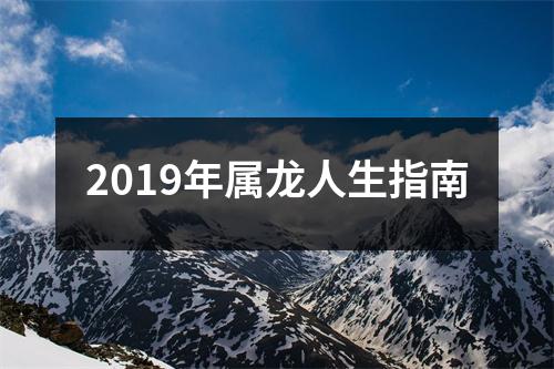 2019年属龙人生指南