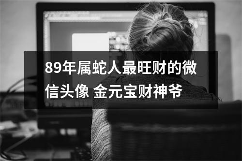 <h3>89年属蛇人旺财的微信头像金元宝财神爷