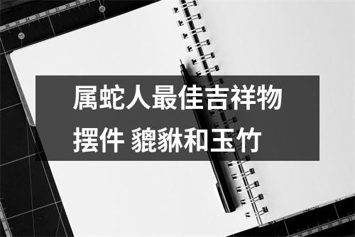 属蛇人佳吉祥物摆件貔貅和玉竹