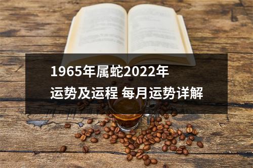 1965年属蛇2025年运势及运程每月运势详解