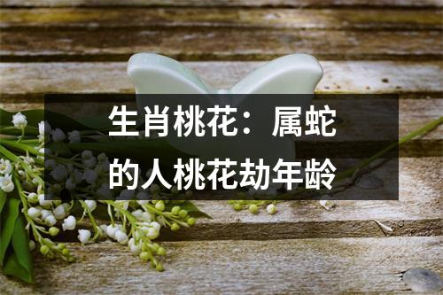 生肖桃花：属蛇的人桃花劫年龄