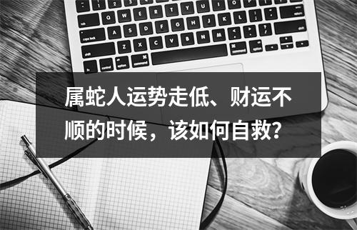 属蛇人运势走低、财运不顺的时候，该如何自救？