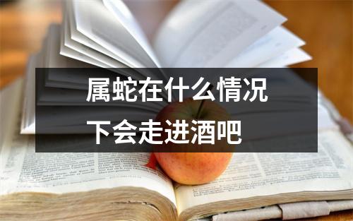 属蛇在什么情况下会走进酒吧