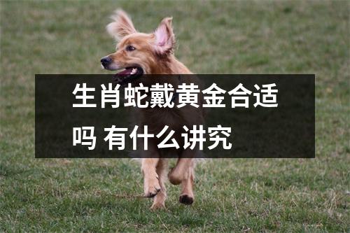 生肖蛇戴黄金合适吗有什么讲究