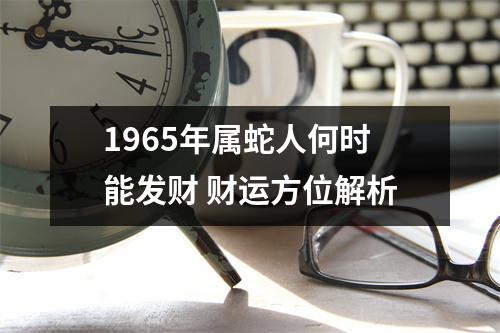 1965年属蛇人何时能发财财运方位解析