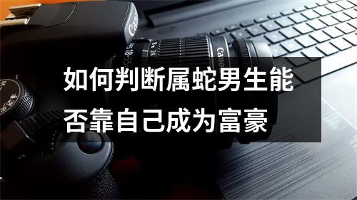 如何判断属蛇男生能否靠自己成为富豪