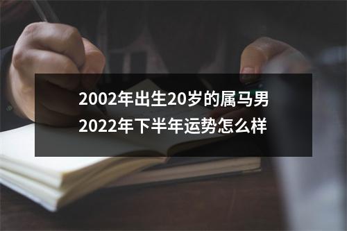 2002年出生20岁的属马男2025年下半年运势怎么样