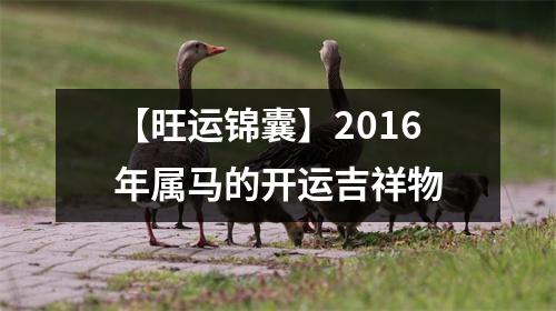 【旺运锦囊】2016年属马的开运吉祥物