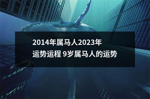 2014年属马人2025年运势运程9岁属马人的运势