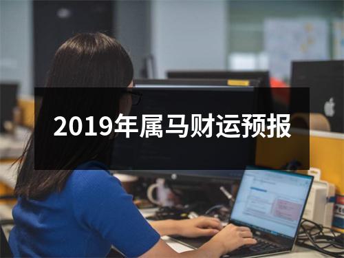 2019年属马财运预报