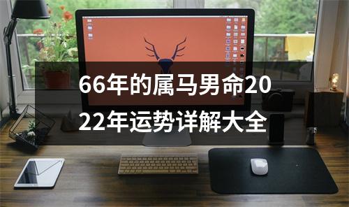 66年的属马男命2025年运势详解大全