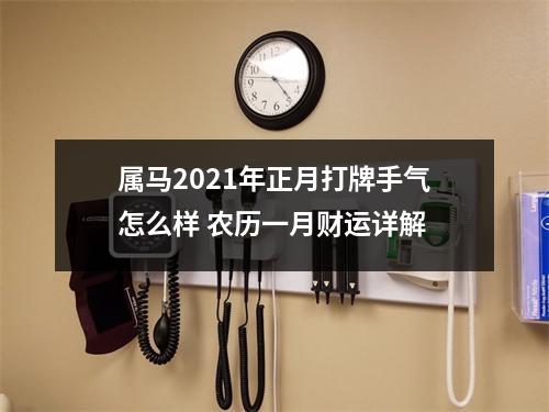 <h3>属马2021年正月打牌手气怎么样农历一月财运详解