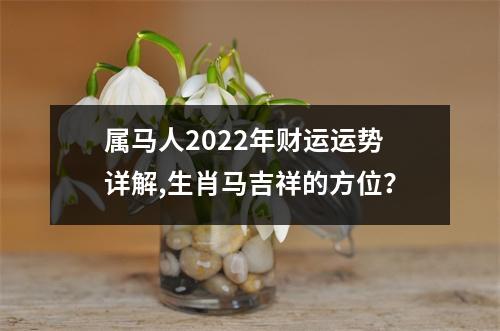 属马人2025年财运运势详解,生肖马吉祥的方位？