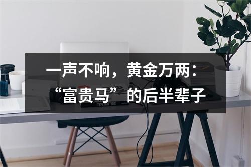 一声不响，黄金万两：“富贵马”的后半辈子