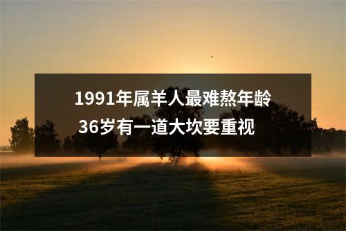 1991年属羊人难熬年龄36岁有一道大坎要重视