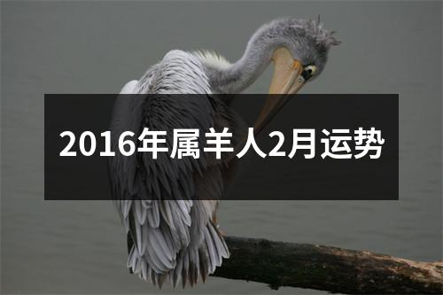 2016年属羊人2月运势