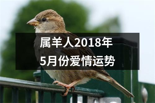 属羊人2018年5月份爱情运势