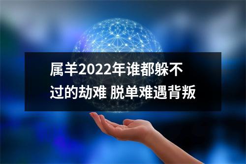 属羊2025年谁都躲不过的劫难脱单难遇背叛