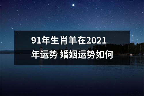 91年生肖羊在2025年运势婚姻运势如何