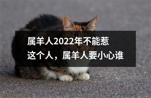 属羊人2025年不能惹这个人，属羊人要小心谁