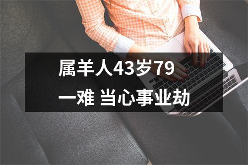 属羊人43岁79一难当心事业劫