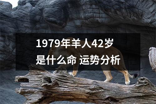 1979年羊人42岁是什么命运势分析