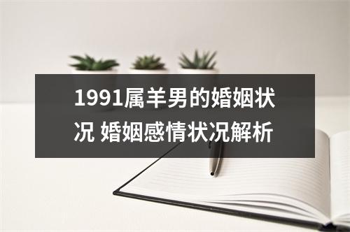 1991属羊男的婚姻状况婚姻感情状况解析