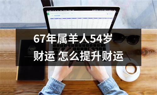 67年属羊人54岁财运怎么提升财运