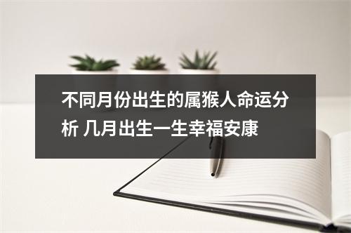 不同月份出生的属猴人命运分析几月出生一生幸福安康