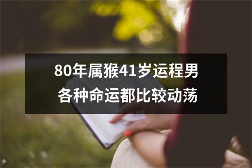 80年属猴41岁运程男各种命运都比较动荡