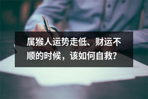 属猴人运势走低、财运不顺的时候，该如何自救？