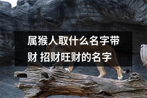 属猴人取什么名字带财招财旺财的名字