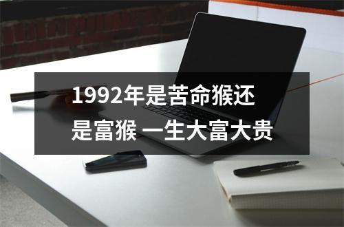 <h3>1992年是苦命猴还是富猴一生大富大贵