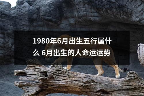 1980年6月出生五行属什么6月出生的人命运运势